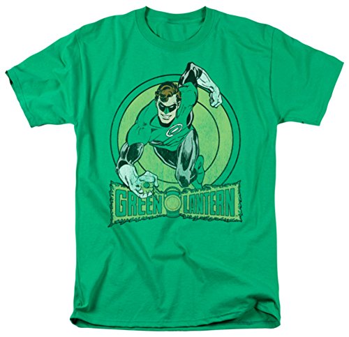 DC Comics Men's Lantern T-Shirt, Kelly Green, XX-Large