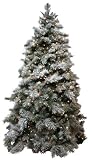 Good Tidings Winter Wonderland Artificial Pre-lit Frosted Christmas Tree 9 Feet Tall with Clear Lights