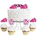 We Got Spirit - Cheerleading - Dessert Cupcake Toppers - Birthday Party or Cheerleader Party Clear Treat Picks - Set of 24