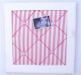Pink Stripe Memo Board