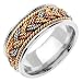 Hand Braided Multi Color Wedding Band in 14K Gold (9mm)