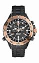 Nautica A43501G Gents Brushed Black IP & Rose Gold Swiss Movement Bracelet Watch