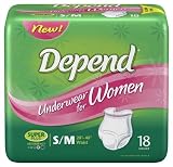 Depend Underwear for Women, Super-Plus, Small/Medium, Case/72 (4/18s)