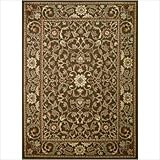 Arthur Flora Brown Oriental Rectangular Rug Size: 5'3