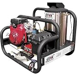 NorthStar Gas-Powered Hot Water Pressure Washer with Honda Engine - 4000 PSI, 4 GPM, Skid Style