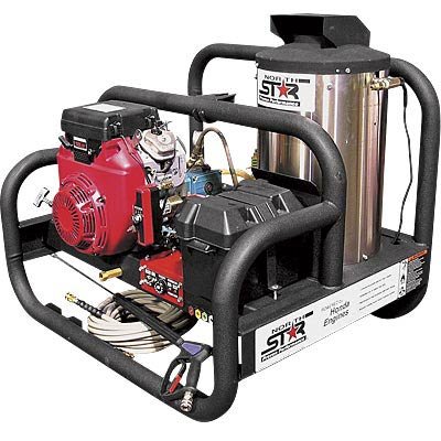 NorthStar Gas Powered Hot Water Pressure Washer with Honda Engine - 4000 PSI, 4 GPM, Skid Style