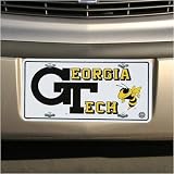 Georgia Tech Yellow Jackets White Metal License Plate