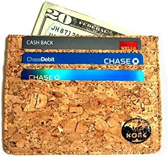 Slim RFID Protected Cork Credit Card Holder Wallet Durable Leather Alternative