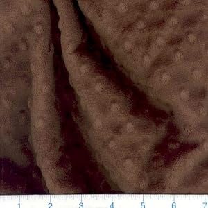 60-Wide-Minky-Cuddle-Dimple-Dot-Chocolate-Brown-Fabric-By-The-Yard