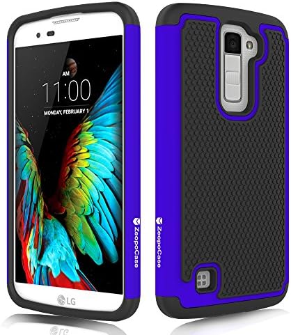 LG K10 Case, LG Premier Case, ZeopoCase [Drop Protection] [Shock Absorption] Hybrid Dual Layer Armor Defender Protective Case Cover for LG K10 / LG Premier LTE (Blue)