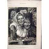 1874 人の醜い人々のチャールズグラスゴー展覧会の古い印刷物