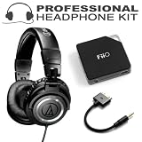 Audio-Technica ATH-M50S Professional Closed-Back Studio Headphones (Straight Cable) + Fiio E6 Stereo Headphone Amplifier + FiiO L3 Line Out Dock (LOD) Cable For iPod and iPhone