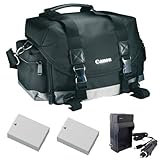 Original Canon 200DG Digital Camera Gadget Bag (Black) + 2x - LP-E8 Replace ....
