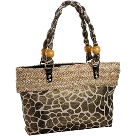Magid Printed Canvas Seagrass Tote