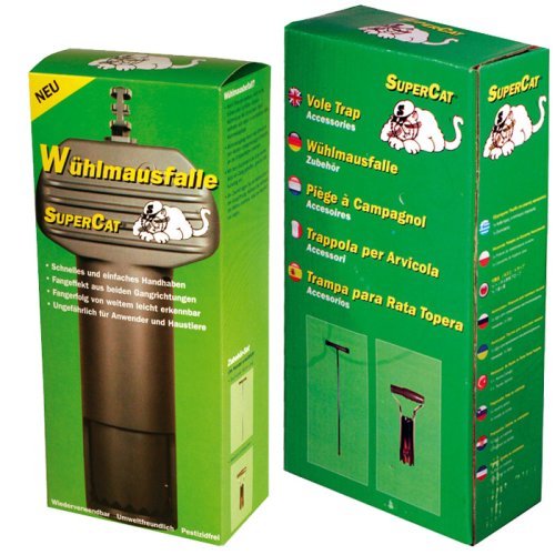 SWISSINNO 1 540 067 SuperCat Wühlmausfalle 1 Stück + Zubehör-Set