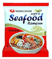 Nong Shim Seafood Noodle Ramyun, 4.4-Ounce Packages (Pack of 20)