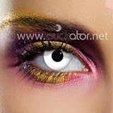 All White Fashion Contact Lenses..FREE Lens Storage Case