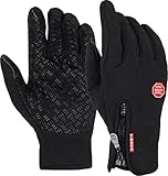 DREAMY Winter Outdoor Cycling Glove Touchscreen Gloves for Smart Phone (Black1, Medium)
