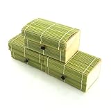 3 pack Decorative Bamboo Box Charcoal Air Freshener, Green