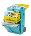 Creative Options Molded Organization 826-080 Rolling Work StationTeal/Lime/Chocolate 20.88L x 13.65W x 36H