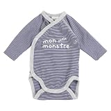 from 3Pommes 3pommes Stripey Body - Long Sleeve - 100 cotton Boy & Girl (1 month, Taupe Stripe) (Model 3410040-1M/621)