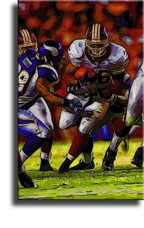 Completely Handpainted American Football Sport Painting, Custom Order FL4810, Oil on Canvas, with Option to Paint Jerry, Brett & Co. from Any Other Favorite Photograph or Picture, Unframed, Size 12