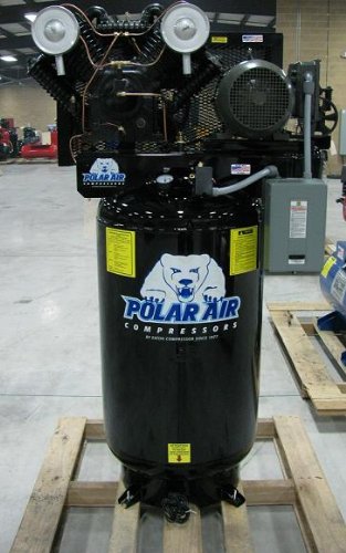แนะนำคอมเพรสเซอร์ราคาถูก :7.5 HP Single Phase 80 Gallon Vertical Air Compressor