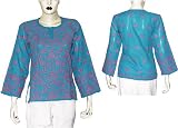 Kurti Womens Top India Clothing Ladies Summer Fashion Chikan Embroidery Size S
