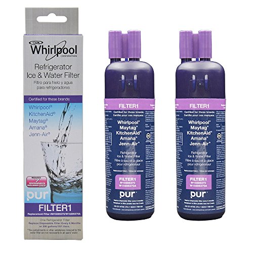 2 Pack Filter 1 Whirlpool W10295370 W10295370A Refrigerator Water Filter