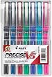 Pilot Precise V5 Stick Rolling Ball Pens, Extra Fine Point, 7-Pack Pouch, Assorted Color Inks (26015)