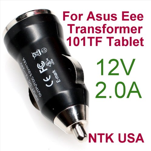 NTK 12V 2.0 A MINI BULLET STYLE CAR CHARGER FOR ASUS Eee TRANSFORMER TF 101 TABLET NEW