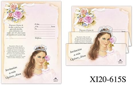 Sweet Fifteen Invitations Pkg 100 Spanish - Quinceañera