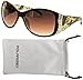 Vox Women's Polarized Sunglasses Designer Rhinestone Vintage Floral Eyewear