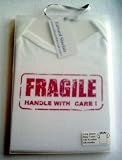 Fragile, handle with care' white 6-12 months baby long sleeve tee