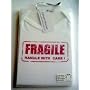 Baby long sleeve tee 'Fragile, handle with care' white 0-6 months