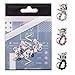 Nail Art 3D Decorations Set of 12pcs Cats Studded With Silver, Black, AB And Pink Rhinestones / Crystals / Jewels / Gems By VAGA