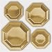 Gold 11 Plastic Octagon Banquet Plates (15 count)