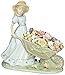 Cosmos 96491 Girl Pushing Flower Cart Ceramic Figurine, 8-1/4-Inch