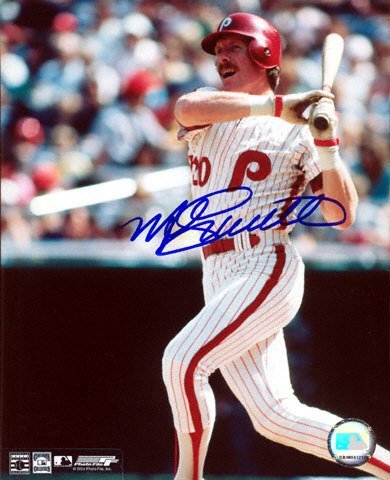 Mike Schmidt Philadelphia Phillies - Batting - Autographed 8x10 Photograph