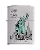 Zippo New York City-Statue of Liberty Brushed Chrome Lighter, 9127