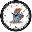 This Little Piggy - Went to Market - from Mother Goose by Artist: Sylvia Long Wall Clock by WatchBuddy Timepieces (Hunter Green Frame)