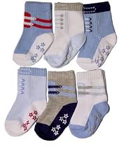 Carter's 6-Pack Boys Shoe Comfy Fit Socks - Blue, 3-12 Months