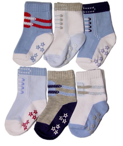 External hard drive:Carter's 6-Pack Boys Shoe Comfy Fit Socks - Blue, 3-12 Months