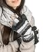 Soft Pure Wool Warm Winter Convertible Gloves Mittens Grey Snow Fleece Windproof