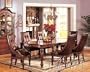7pc Formal Dining Table & Chairs Set Black Bycast Cherry Finish