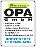 Produkt-Bild: Fun-Schild " Opa GmbH !!! "