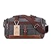 BLUBOON Duffel Bags Canvas Leather Vintage Travel Overnight Bag 18.9