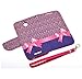 HTC Desire 512 Case, HTC Desire 510 Case, Magnetic Leather Flip Wallet Pouch HTC Desire 510, Slim Folio Case with Kickstand, 2 Credit Card Slot Wallet Pouch (HOT Pink Cheetah Bow)