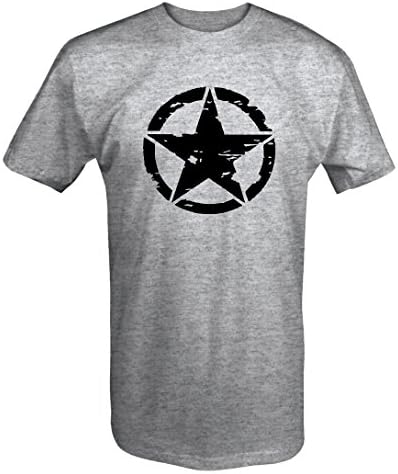 Advance Bravely Oscar Mike Jeep Military Star T Shirt Heather Grey XL