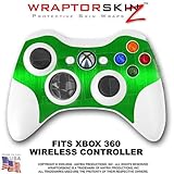 Brushed Metal Green Skin by WraptorSkinz TM fits XBOX 360 Wireless Controller (CONTROLLER NOT INCLUD